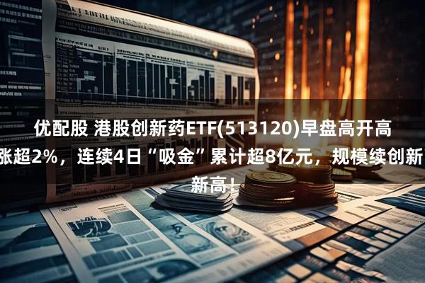 优配股 港股创新药ETF(513120)早盘高开高走涨超2%，连续4日“吸金”累计超8亿元，规模续创新高！