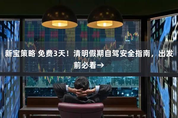 新宝策略 免费3天！清明假期自驾安全指南，出发前必看→